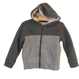 Old Navy Sherpa Hoodie Size S(6-7) Grey Color